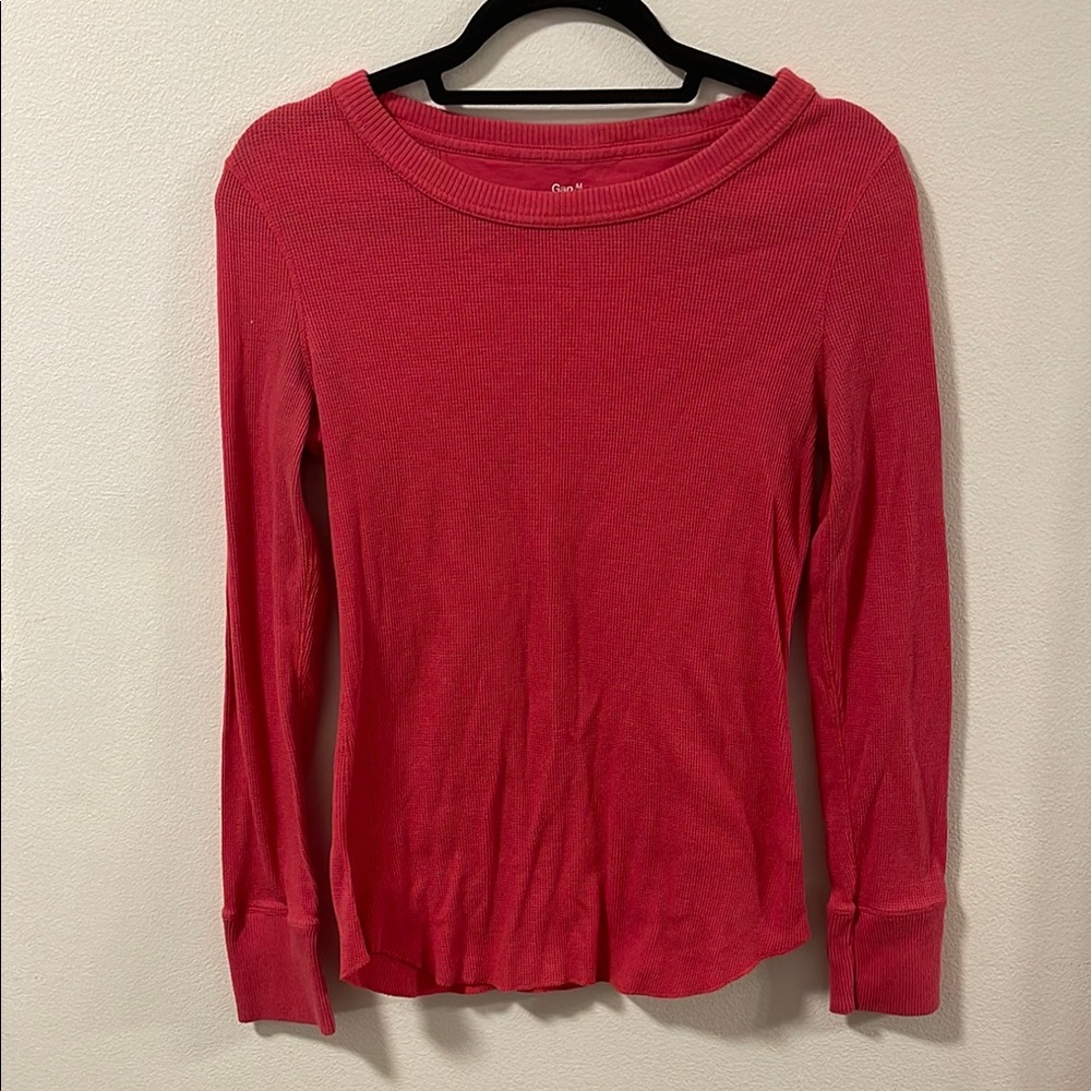 Women's Pink Gap Long Sleeve Top